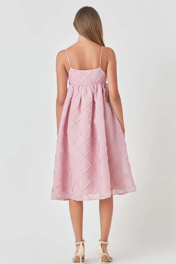 ENDLESS ROSE Tops*- Organza Midi Dress BLUSH