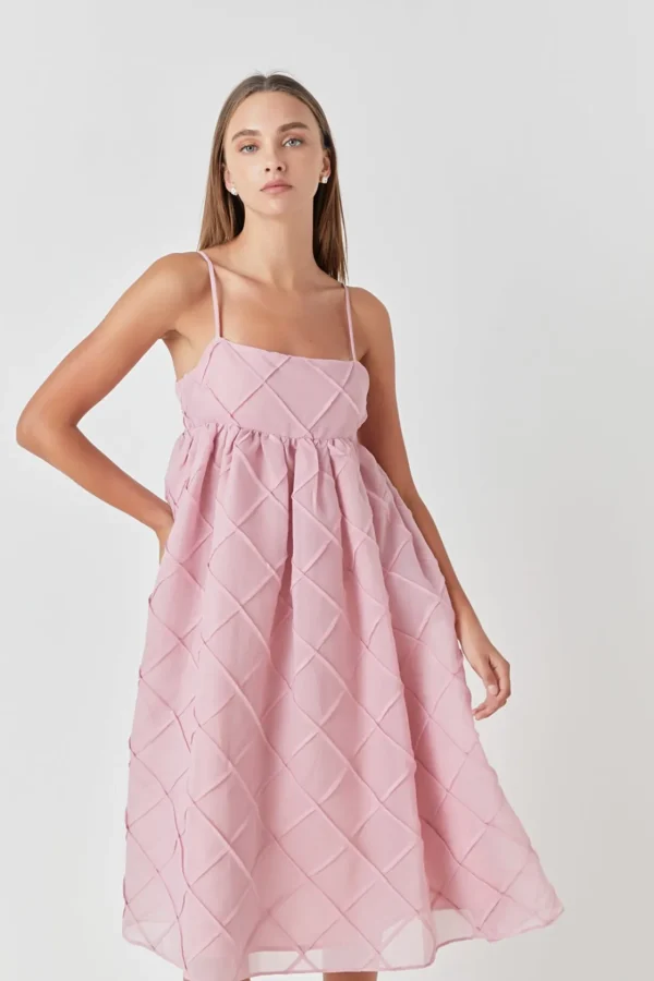 ENDLESS ROSE Tops*- Organza Midi Dress BLUSH