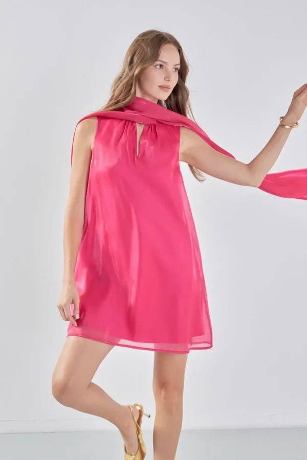 ENDLESS ROSE Tops*- Organza Mini Dress