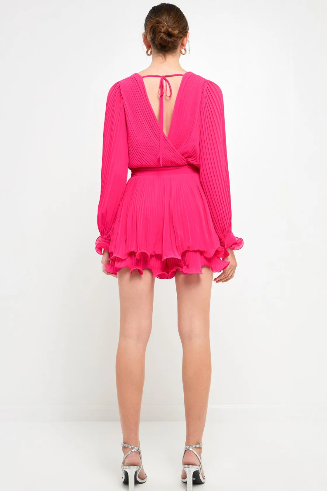 endless_rose__pleated_lon_7.webp ENDLESS ROSE Tops*- Pleated Long-Sleeve Romper