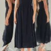 ENDLESS ROSE Tops*- Pleated Midi Dress NAVY