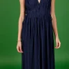 ENDLESS ROSE Tops*- Pleated Straps Detail Midi Dress
