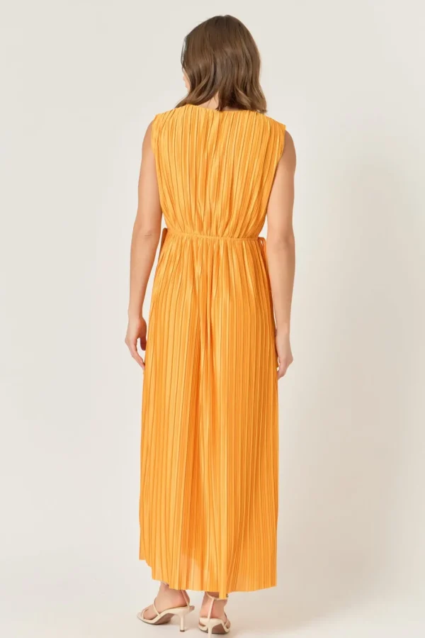 ENDLESS ROSE Tops*- Pleated Straps Detail Midi Dress