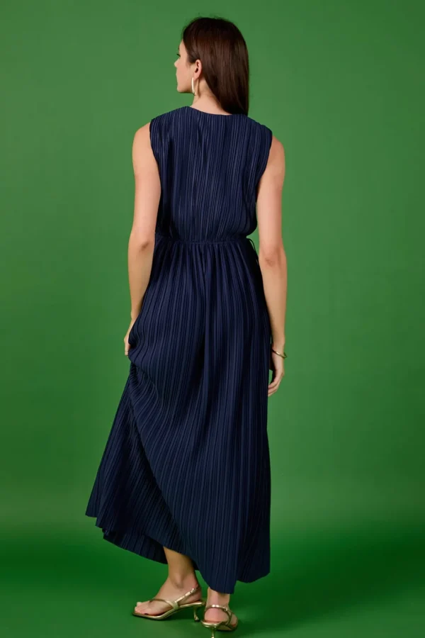 ENDLESS ROSE Tops*- Pleated Straps Detail Midi Dress