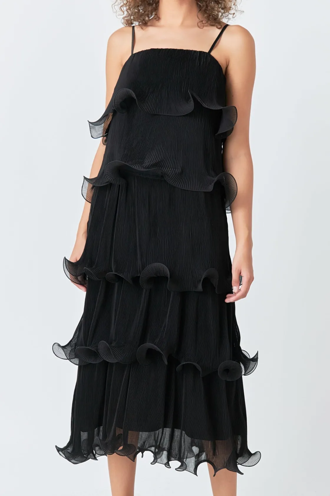 endless_rose__pleated_tie_10.webp ENDLESS ROSE Tops*- Pleated Tiered Long Dress