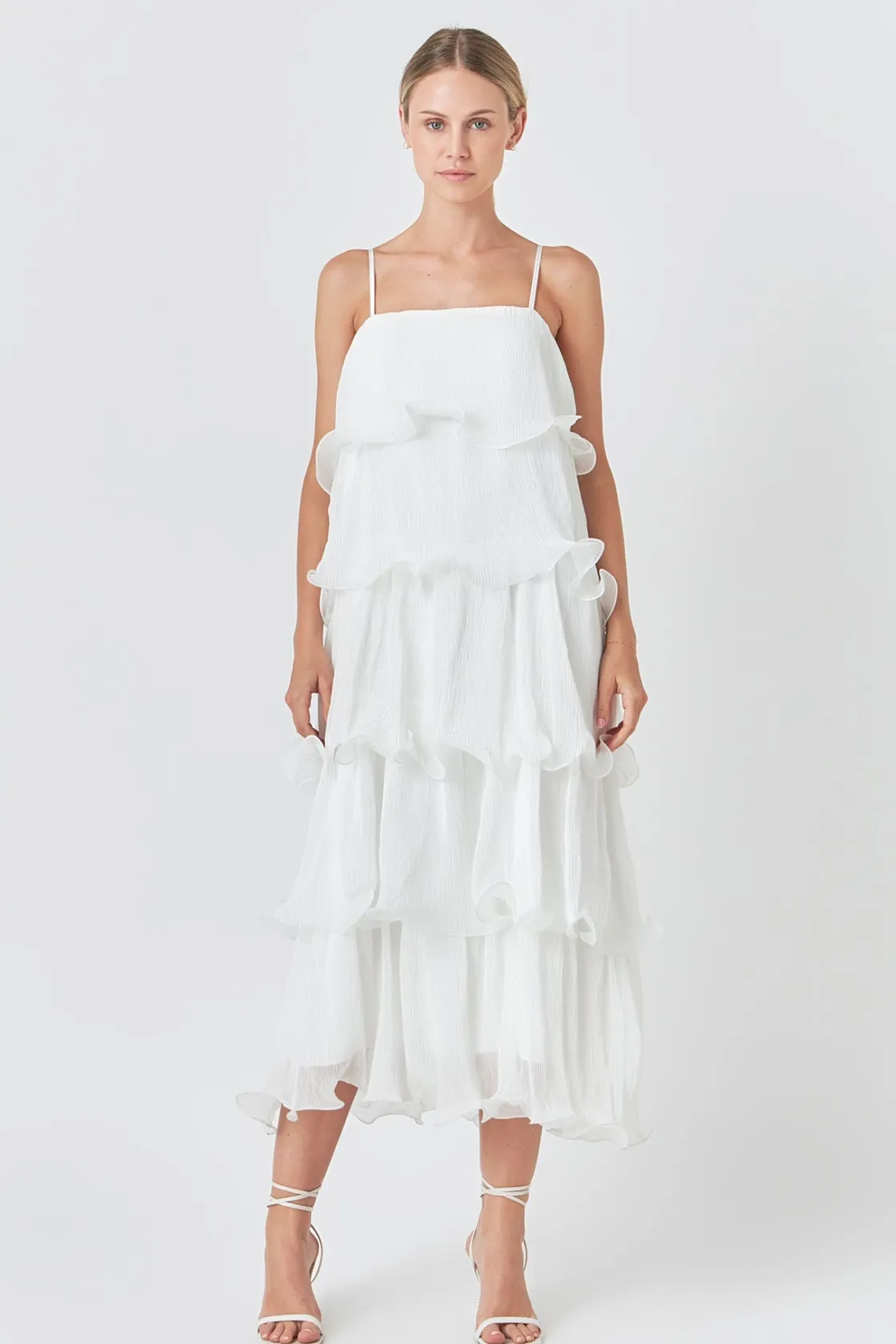 endless_rose__pleated_tie_14.webp ENDLESS ROSE Tops*- Pleated Tiered Long Dress