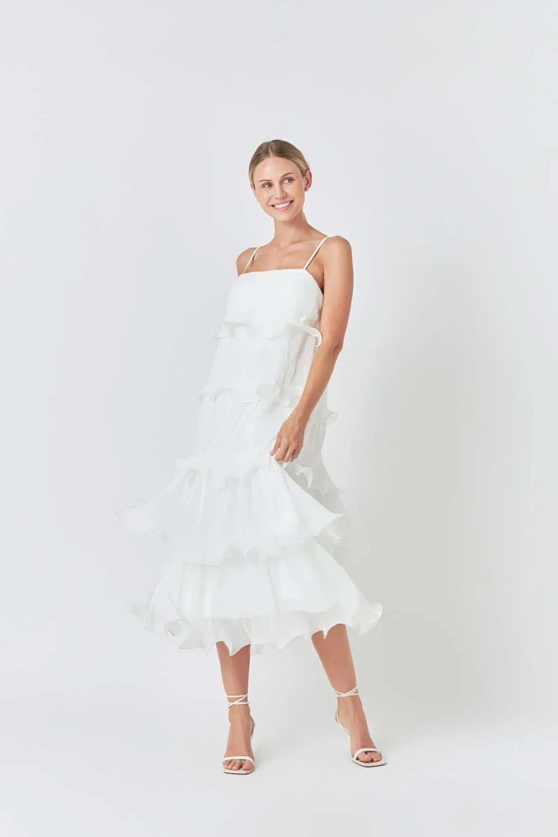 endless_rose__pleated_tie_18.webp ENDLESS ROSE Tops*- Pleated Tiered Long Dress