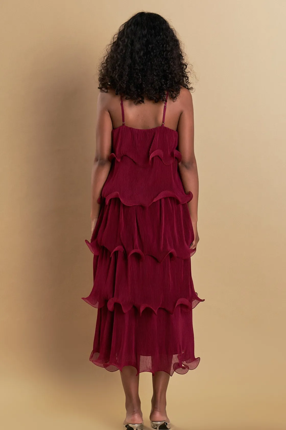 endless_rose__pleated_tie_3.webp ENDLESS ROSE Tops*- Pleated Tiered Long Dress