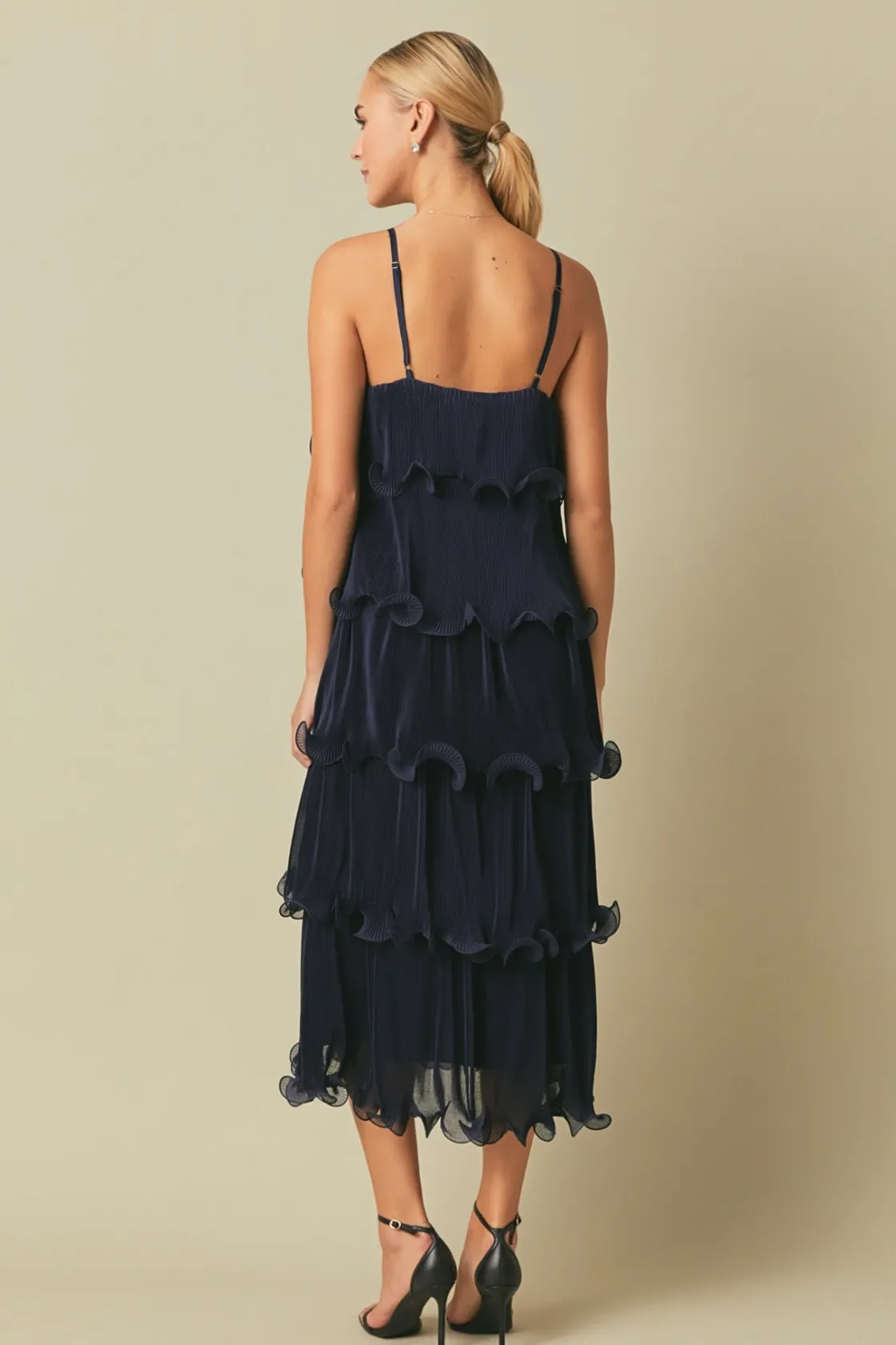 endless_rose__pleated_tie_7.webp ENDLESS ROSE Tops*- Pleated Tiered Long Dress