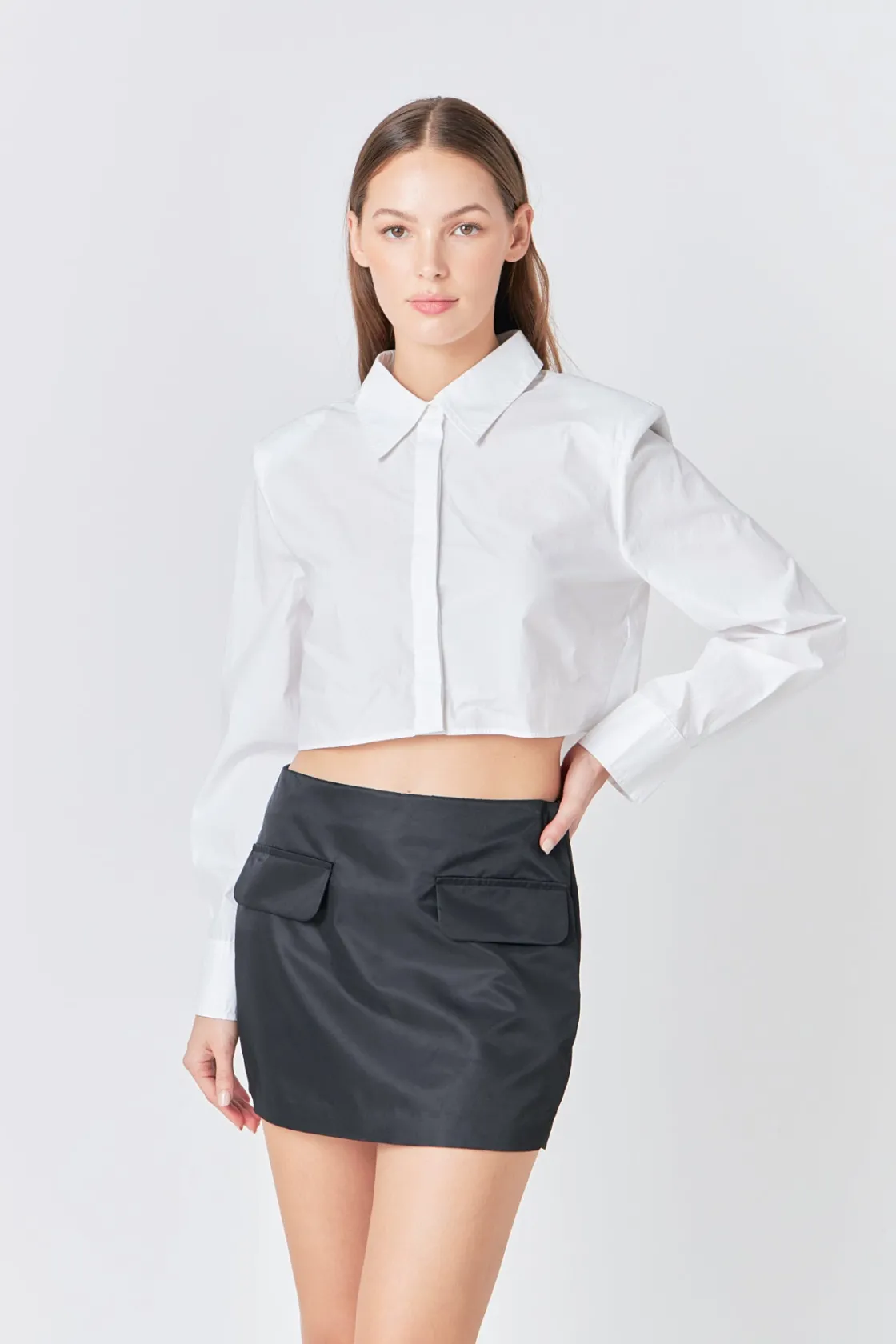 endless_rose__pocket_flap_3.webp ENDLESS ROSE Tops*- Pocket Flap Skort BLACK