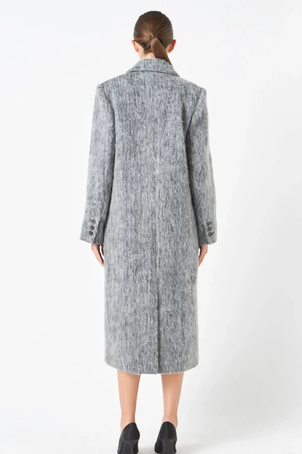 ENDLESS ROSE Tops*- Power Tailored Long Coat GREY