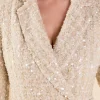 ENDLESS ROSE Tops*- Premium Sequins Tweed Romper