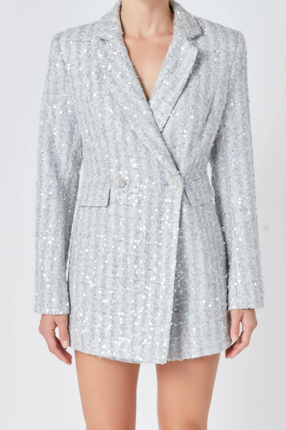endless_rose__premium_seq_10.webp ENDLESS ROSE Tops*- Premium Sequins Tweed Romper