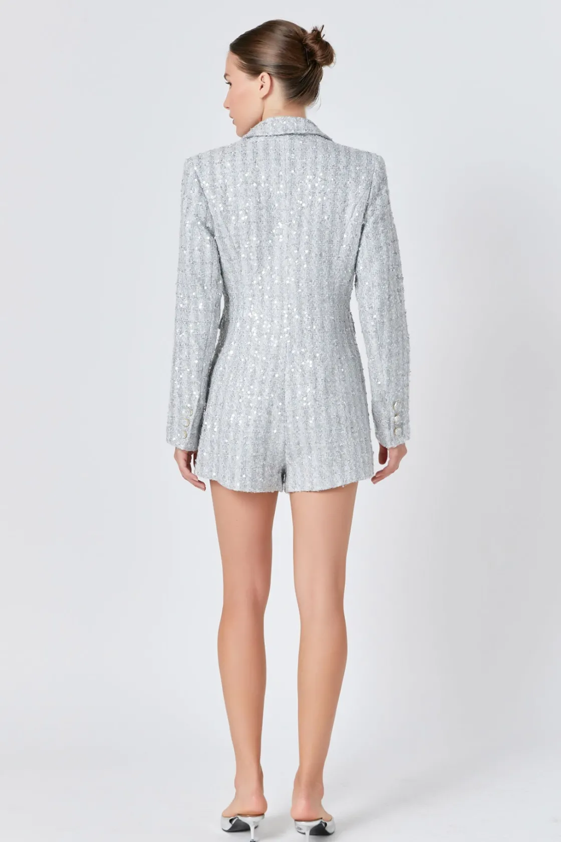 endless_rose__premium_seq_12.webp ENDLESS ROSE Tops*- Premium Sequins Tweed Romper