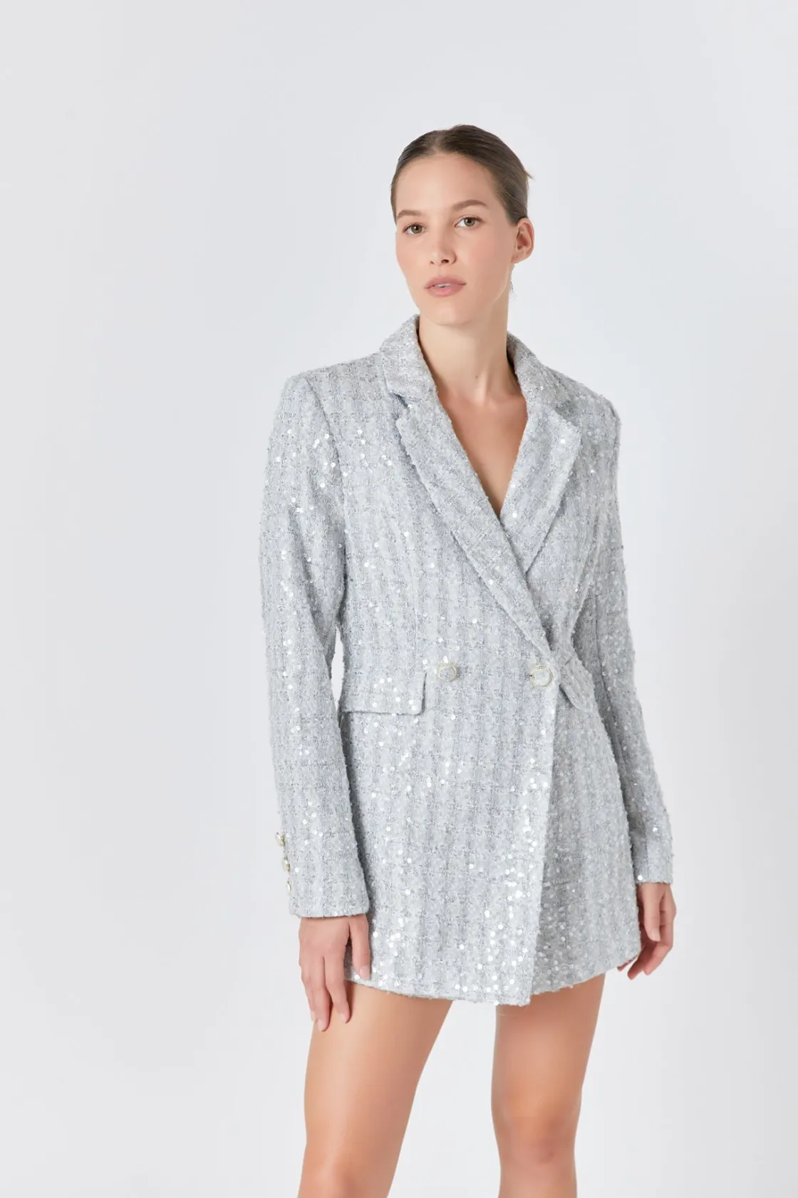 endless_rose__premium_seq_13.webp ENDLESS ROSE Tops*- Premium Sequins Tweed Romper