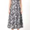 ENDLESS ROSE Tops*- Printed Cotton Maxi Dress BLACK/WHITE