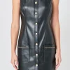 ENDLESS ROSE Tops*- PU Chain Dress BLACK