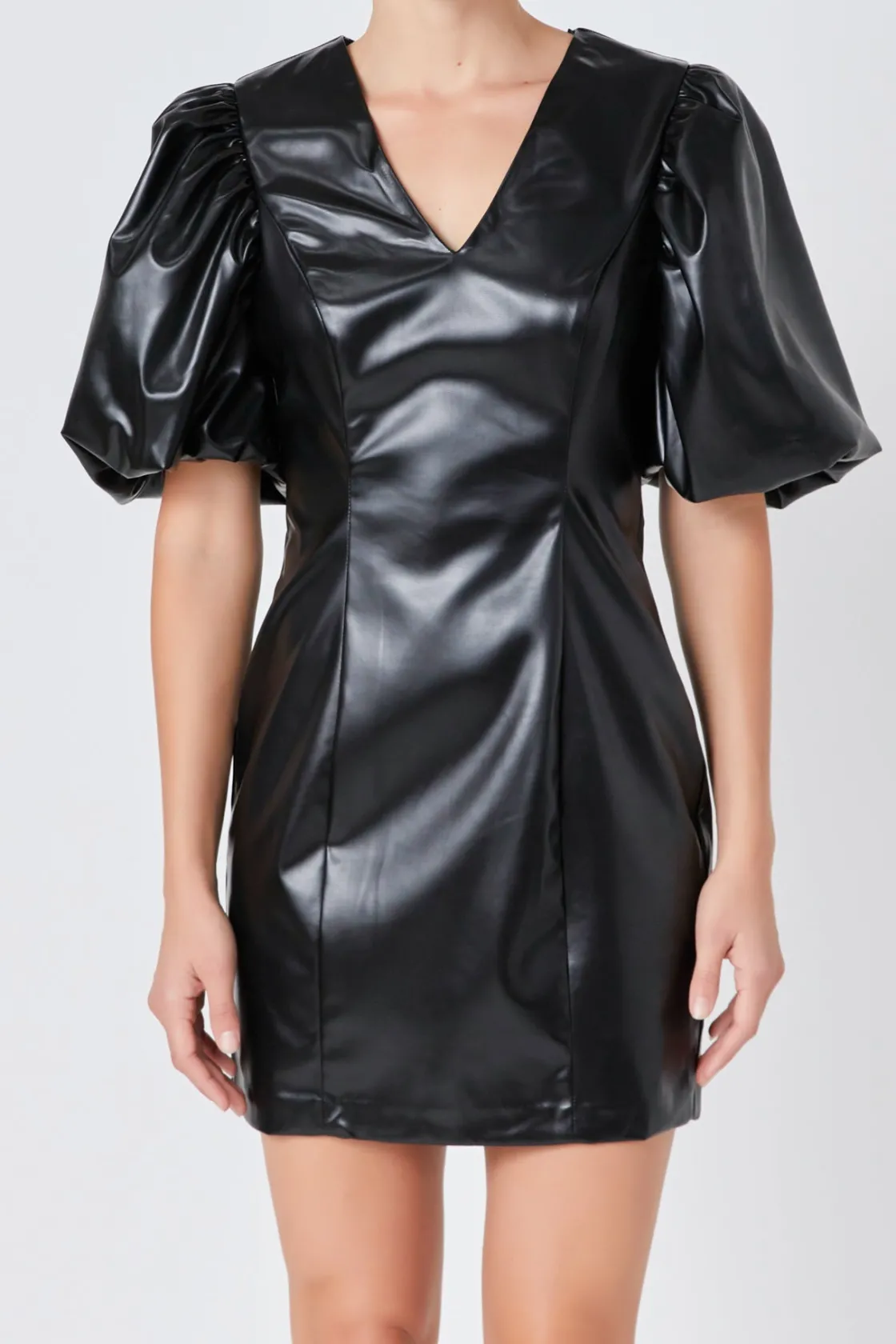 endless_rose__pu_fitted_m_4.webp ENDLESS ROSE Tops*- PU Fitted Mini Dress