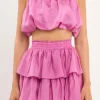 ENDLESS ROSE Tops*- Puff Sleeve Cropped Top