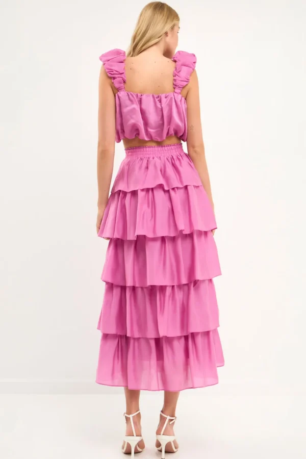 ENDLESS ROSE Tops*- Puff Sleeve Cropped Top