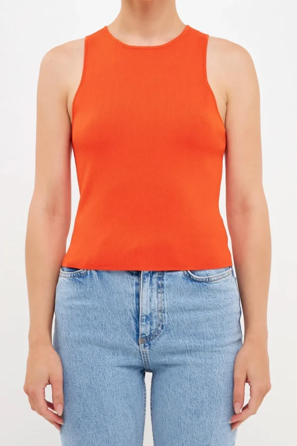 ENDLESS ROSE Tops*- Racerback Knit Tank
