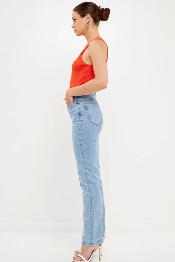 ENDLESS ROSE Tops*- Racerback Knit Tank
