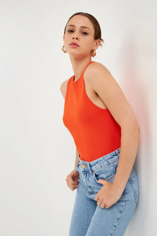 ENDLESS ROSE Tops*- Racerback Knit Tank