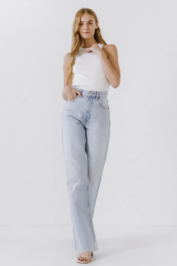 ENDLESS ROSE Tops*- Racerback Knit Tank