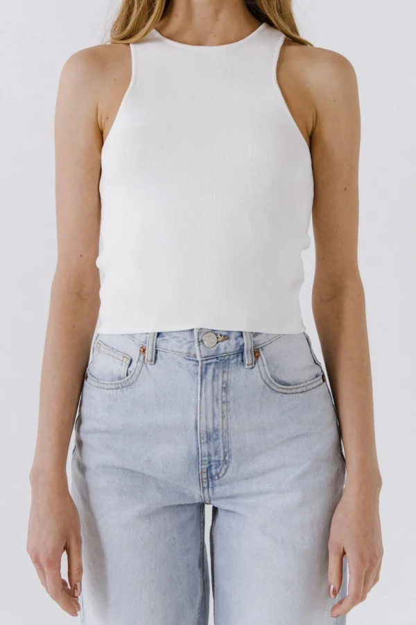 ENDLESS ROSE Tops*- Racerback Knit Tank