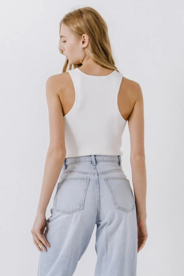 ENDLESS ROSE Tops*- Racerback Knit Tank