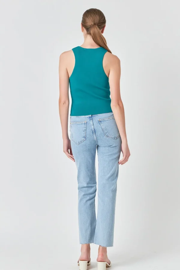 ENDLESS ROSE Tops*- Racerback Knit Tank