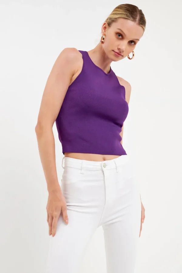 ENDLESS ROSE Tops*- Racerback Knit Tank