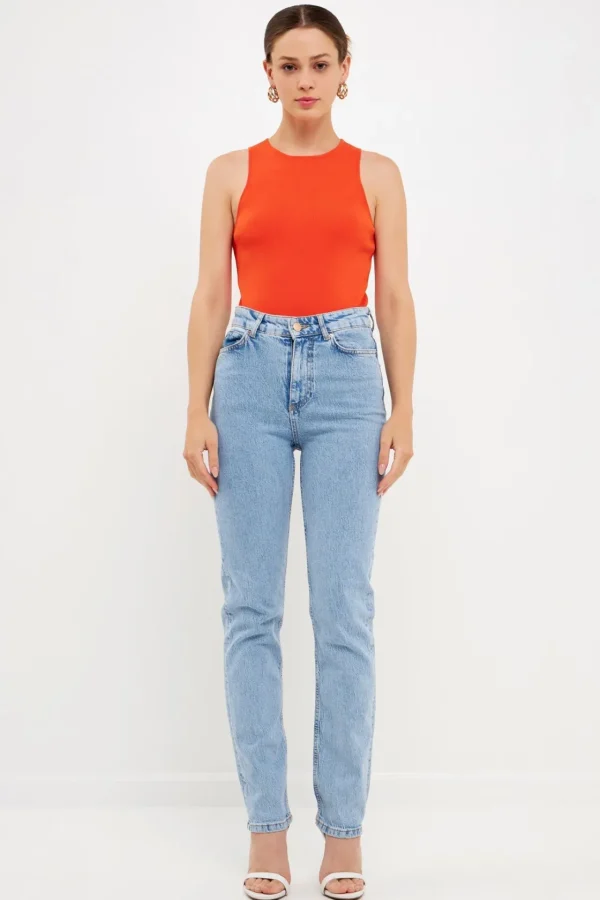 ENDLESS ROSE Tops*- Racerback Knit Tank