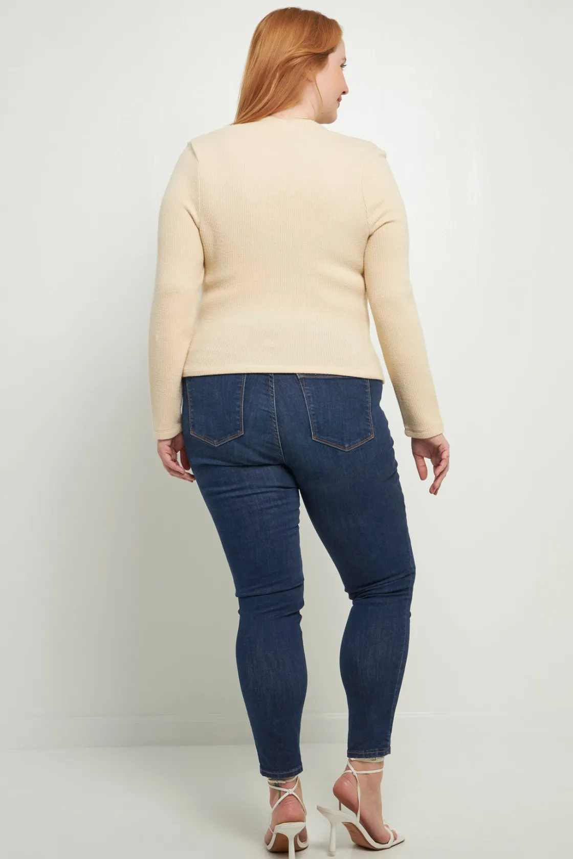 endless_rose__ribbed_fitt_2.webp ENDLESS ROSE Tops*- Ribbed Fitted Knit Top IVORY