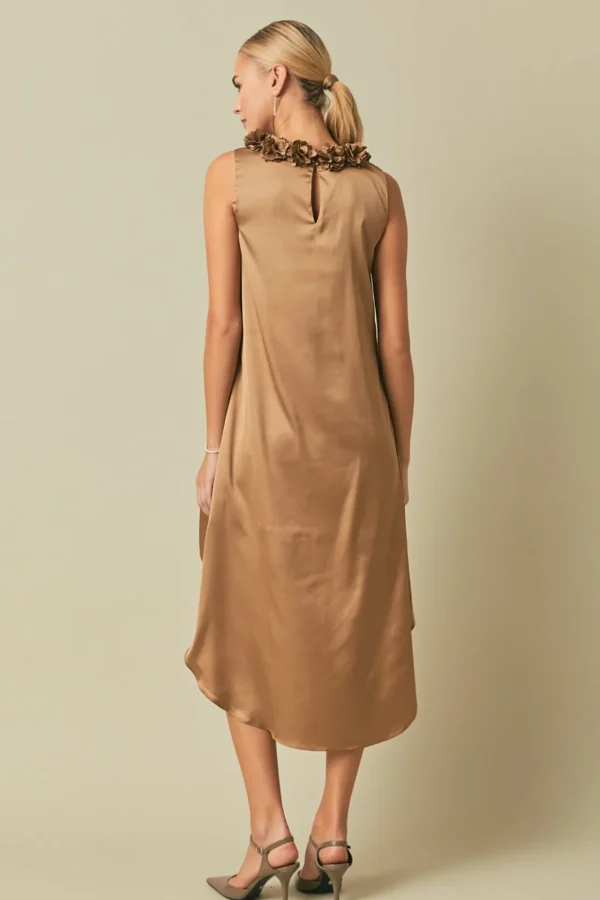 ENDLESS ROSE Tops*- Rosette Maxi Dress BRONZEGOLD