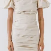 ENDLESS ROSE Tops*- Ruched Puff Sleeve Dress IVORY