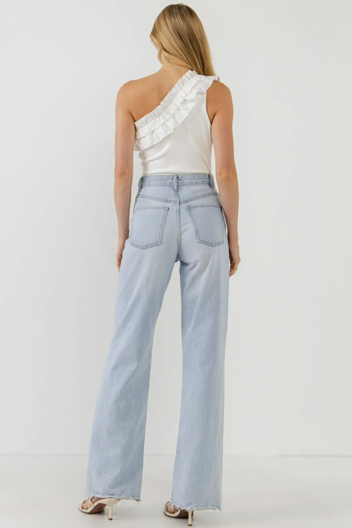endless_rose__ruffled_asy_18.webp ENDLESS ROSE Tops*- Ruffled Asymmetrical Bodysuit