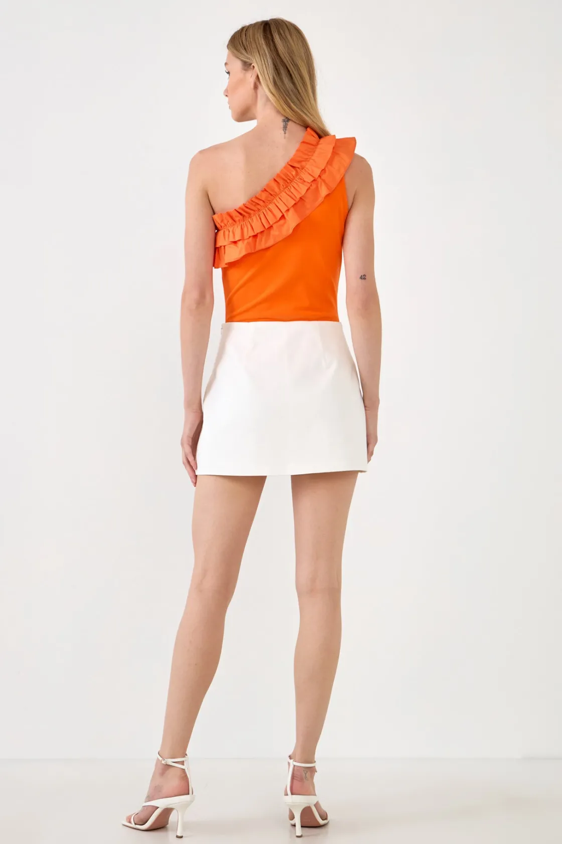 endless_rose__ruffled_asy_2.webp ENDLESS ROSE Tops*- Ruffled Asymmetrical Bodysuit