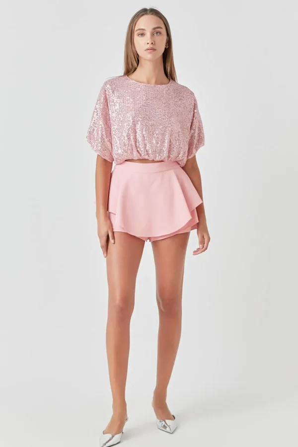 ENDLESS ROSE Tops*- Ruffled Skort