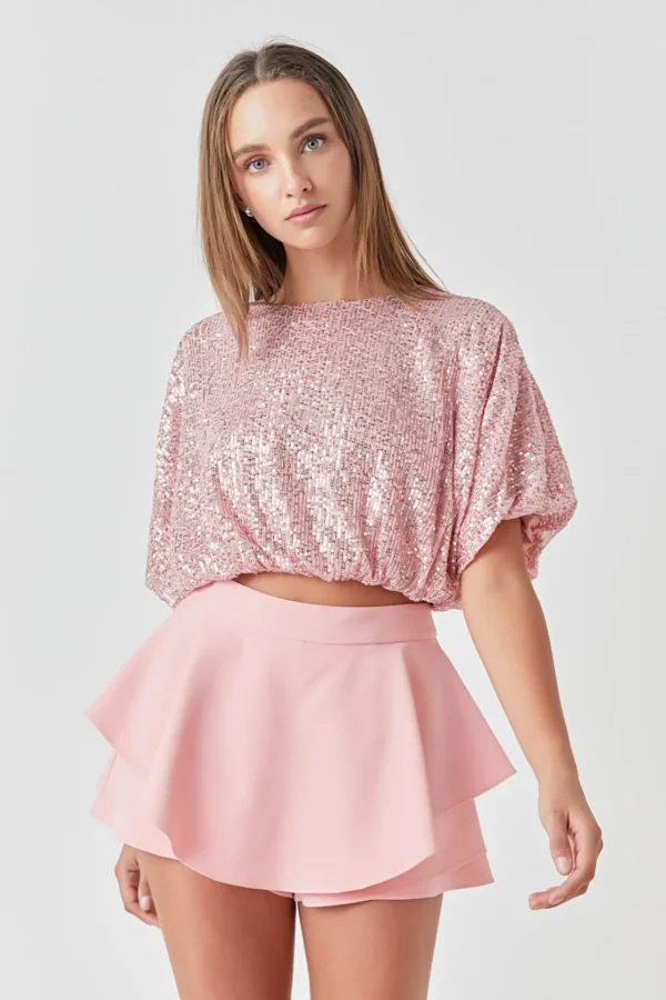 ENDLESS ROSE Tops*- Ruffled Skort