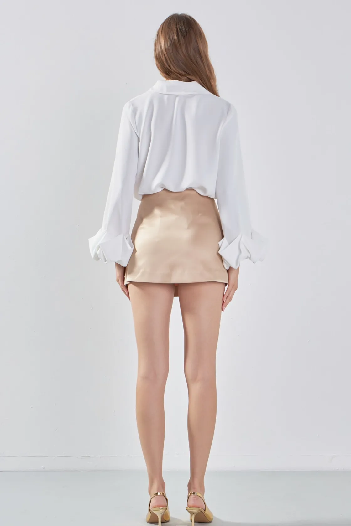 endless_rose__satin_asymm_2.webp ENDLESS ROSE Tops*- Satin Asymmetric Skort