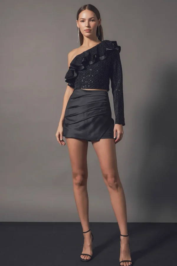 ENDLESS ROSE Tops*- Satin Skort