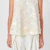 ENDLESS ROSE Tops*- Scallop Sequin Top CREAM