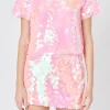 ENDLESS ROSE Tops*- Sequin Crop Top