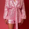 ENDLESS ROSE Tops*- Sequin Romper