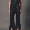 ENDLESS ROSE Tops | One Pieces*- Sequin Spaghetti Strap Jumpsuit BLACK
