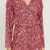 ENDLESS ROSE Tops*- Sequin Wrap Romper
