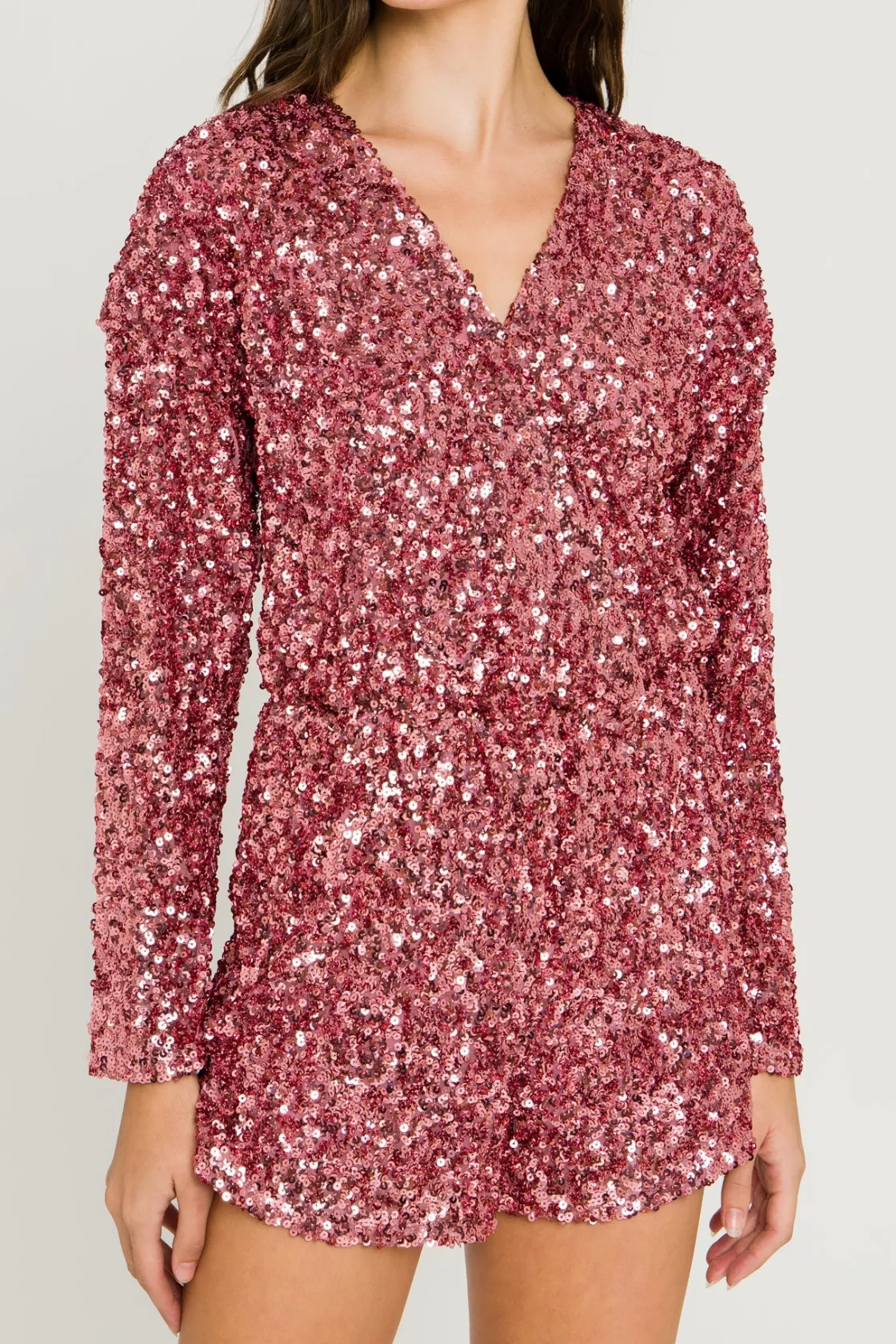 endless_rose__sequin_wrap_0.webp ENDLESS ROSE Tops*- Sequin Wrap Romper