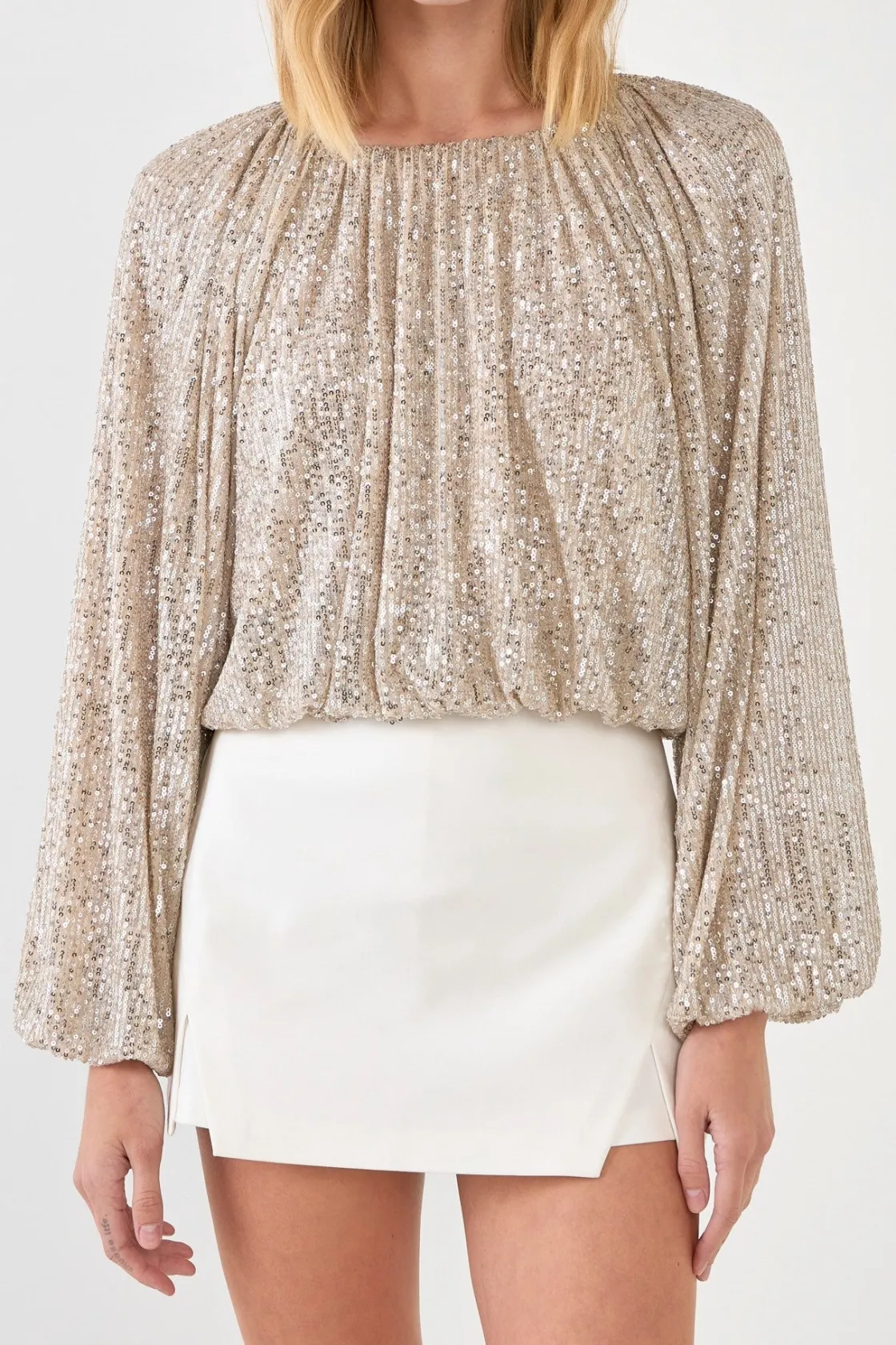 endless_rose__sequins_blo_5.webp ENDLESS ROSE Tops*- Sequins Blouson Top