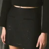 ENDLESS ROSE Tops*- Sequins Combo Mini Skort BLACK